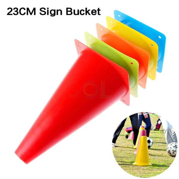 5Pcs 23CM Training Cones Bucket Barrier Kids Adults Sports Accessories