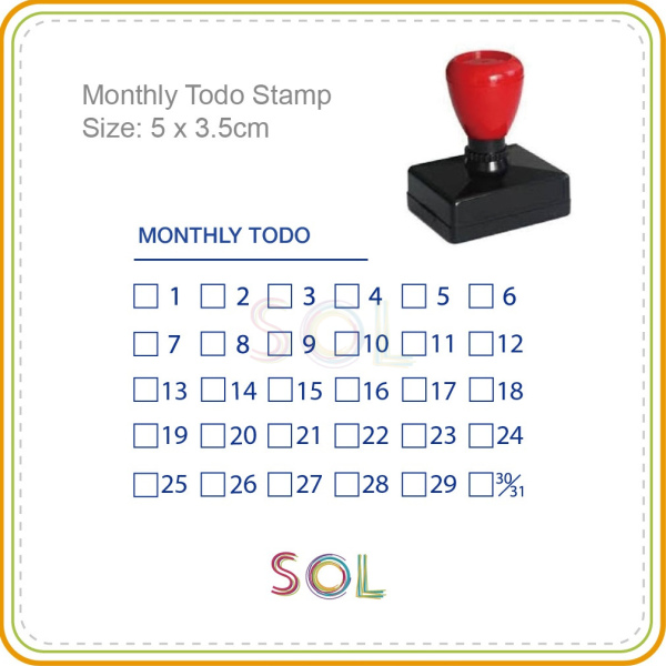 Monthly Todo Stamp 