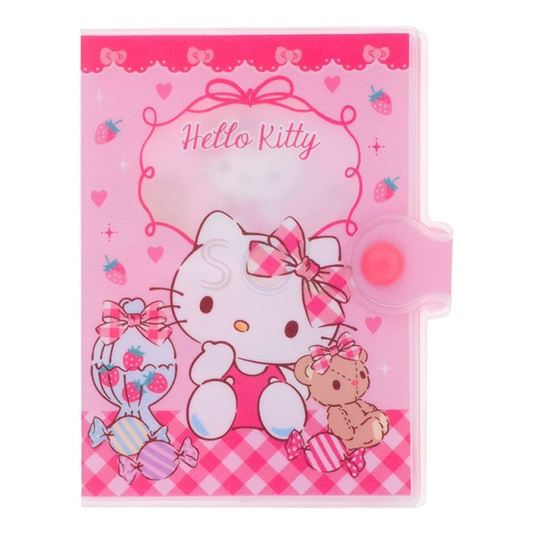 Hello Kitty PVC Passport Holder w/ Button PVC面証件套 (閃紗料)