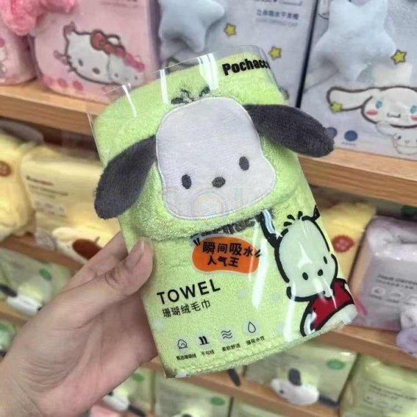 SANRIO TOWEL珊瑚絨柔軟吸水毛巾 POCHACCO