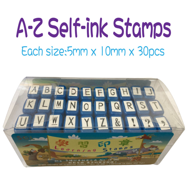 A-Z self ink stamps, 5x10mm, 30pcs/set