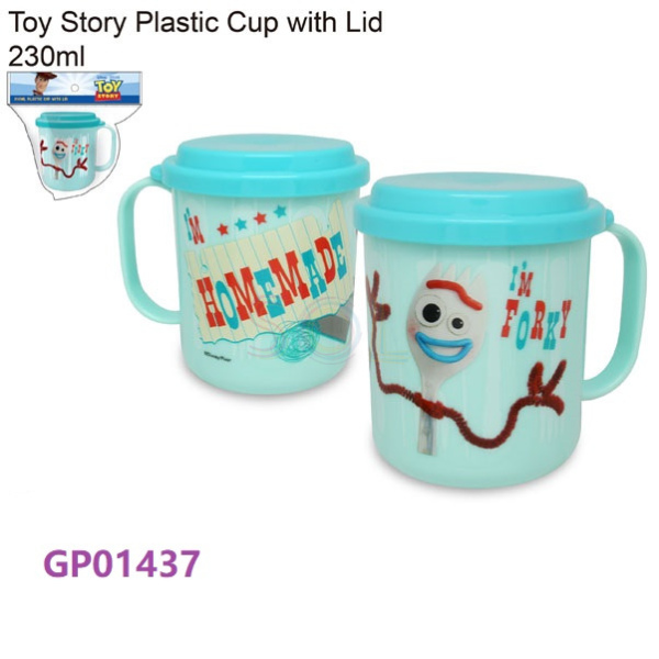 Toystory plastic cup with lid 230ml