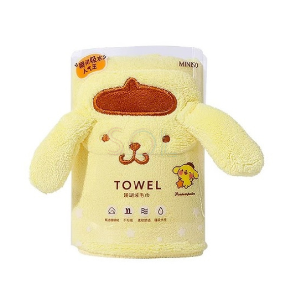 SANRIO TOWEL珊瑚絨柔軟吸水毛巾POMPOMPURI