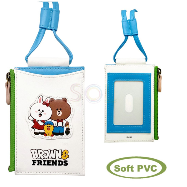 Line Friends PVC Card Holder  布朗熊掛頸八達通套