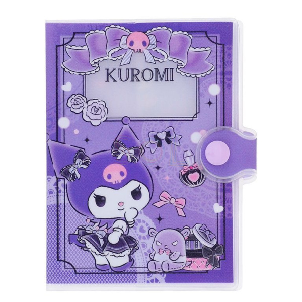 Kuromi PVC Passport Holder w/ Button PVC 面証件套 (閃紗料)