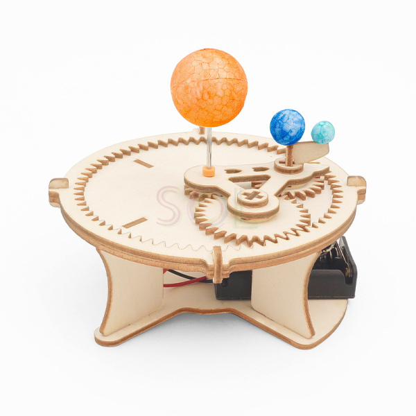 STEM DIY地月日三球儀 Solar System Earth and Moon Around The Sun Stem Toy