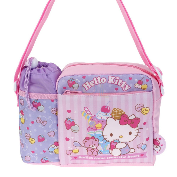 Hello Kitty Kid's Shoulder Bag with Bottle Bag 凱蒂貓小童斜揹袋連水樽格